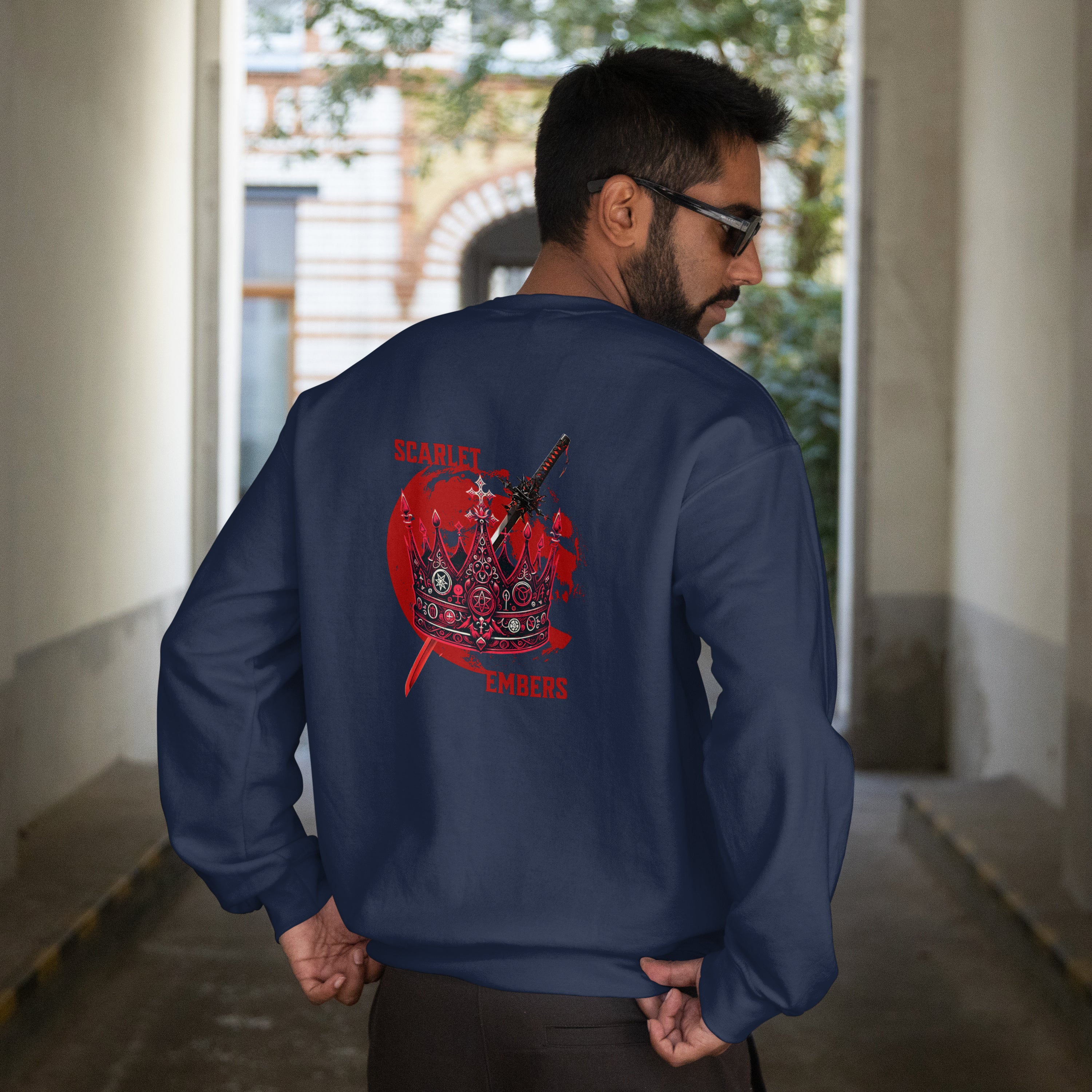 Scarlet Embers Oversized Unisex Sweatshirt