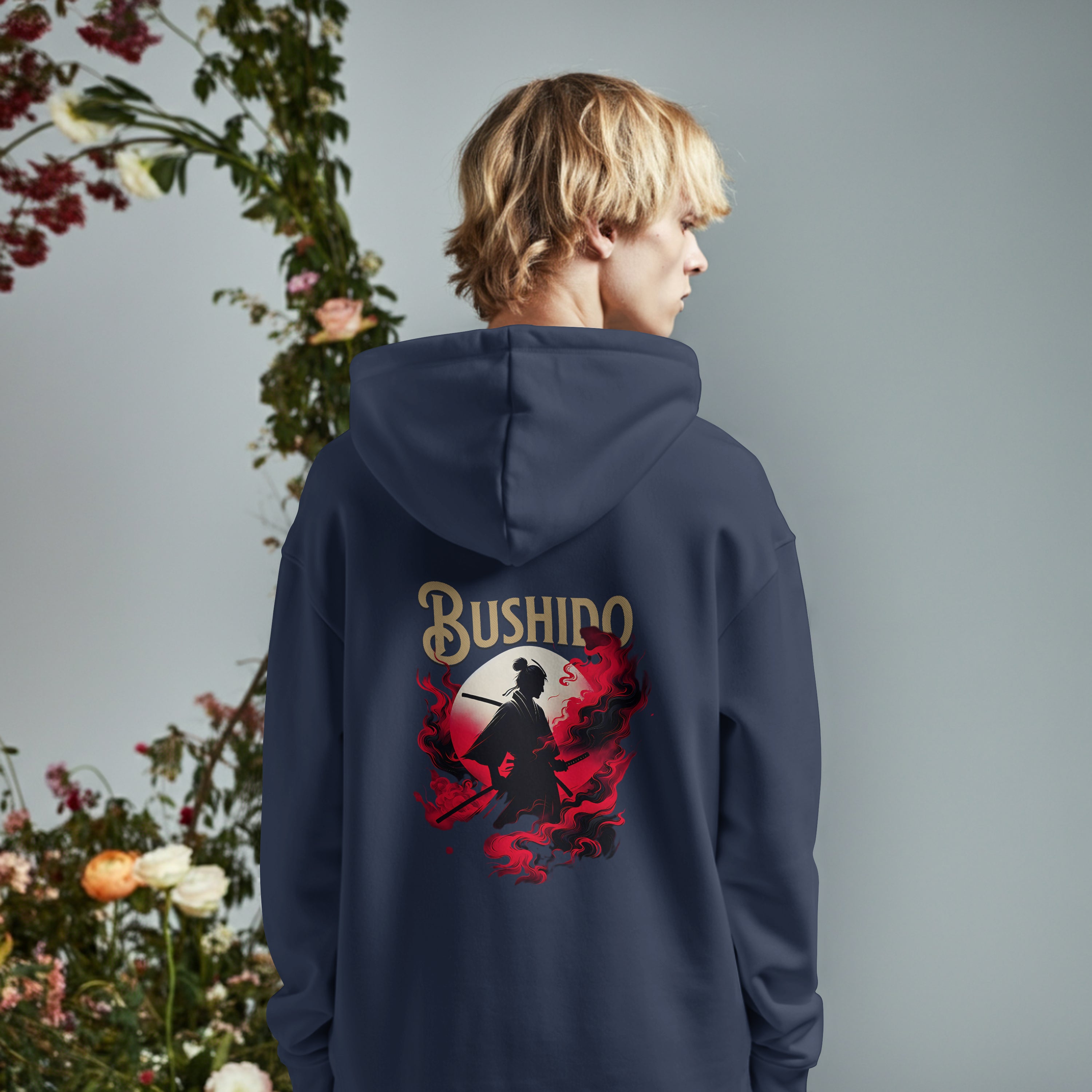 "Bushido" The Way of the Warrior Hoodie | Samurai Silhouette & Minimalist Styles