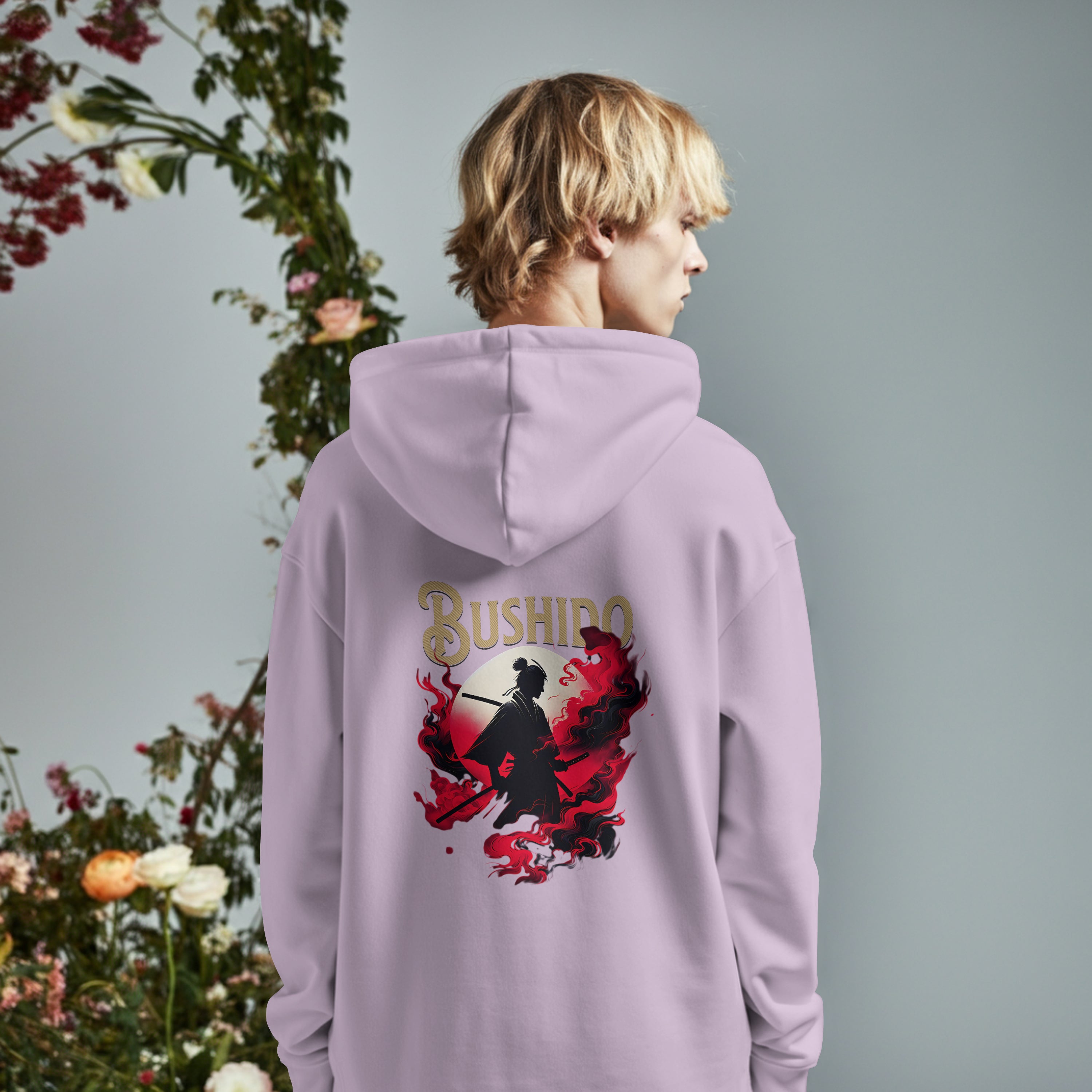 "Bushido" The Way of the Warrior Hoodie | Samurai Silhouette & Minimalist Styles