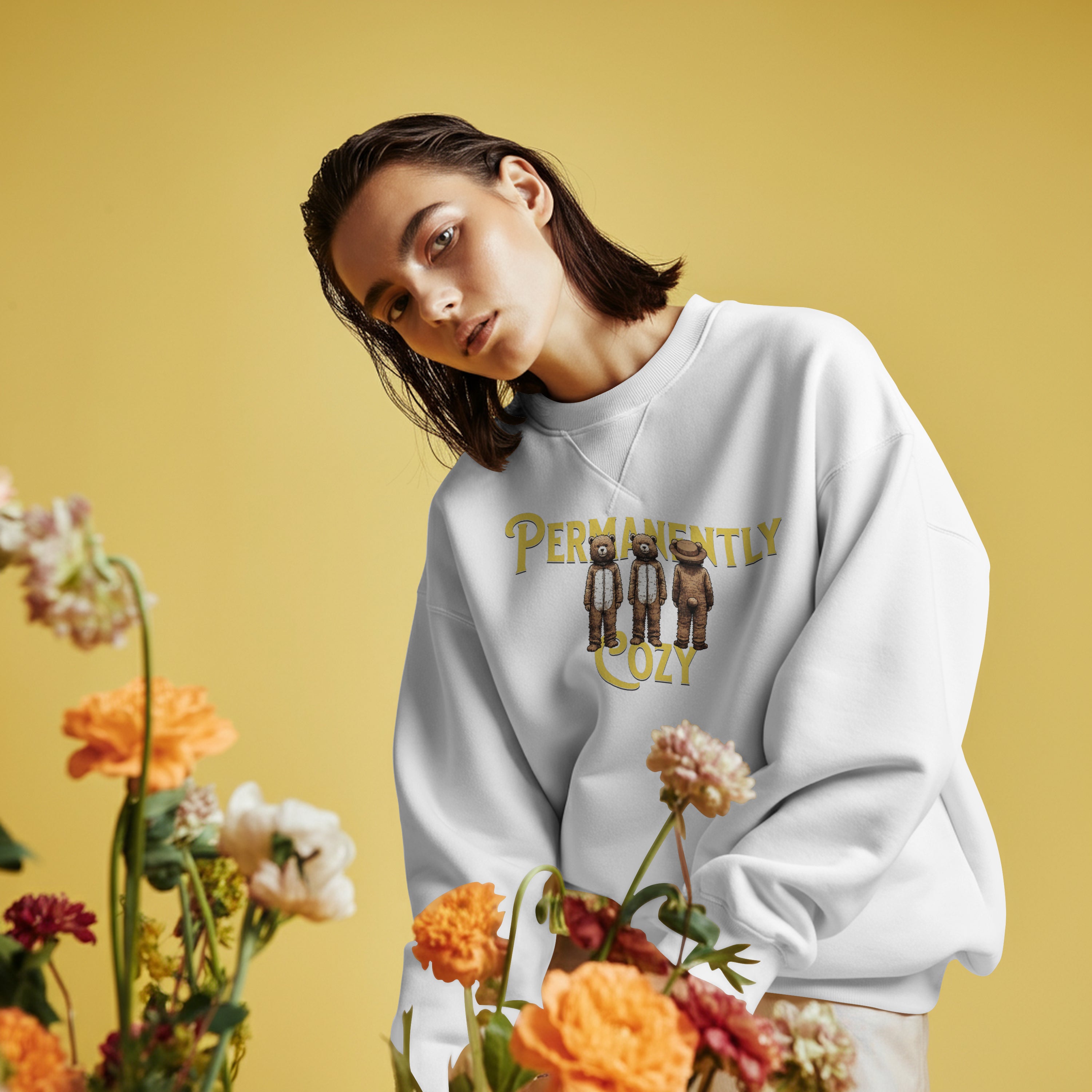 Permanently Cozy Sweatshirt | Unisex Oversized Sweatshirt | 90% Cotton (400 GSM)