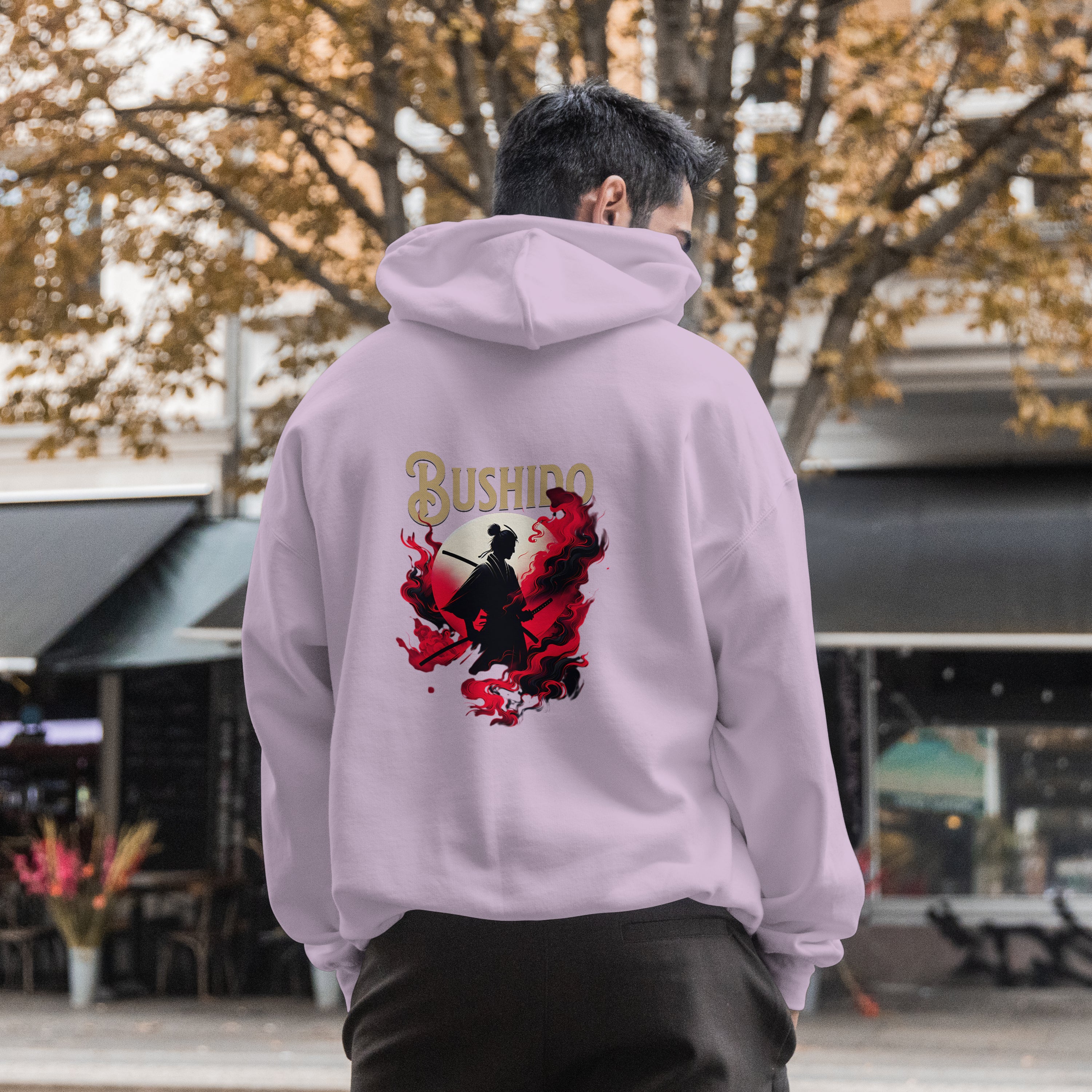"Bushido" The Way of the Warrior Hoodie | Samurai Silhouette & Minimalist Styles