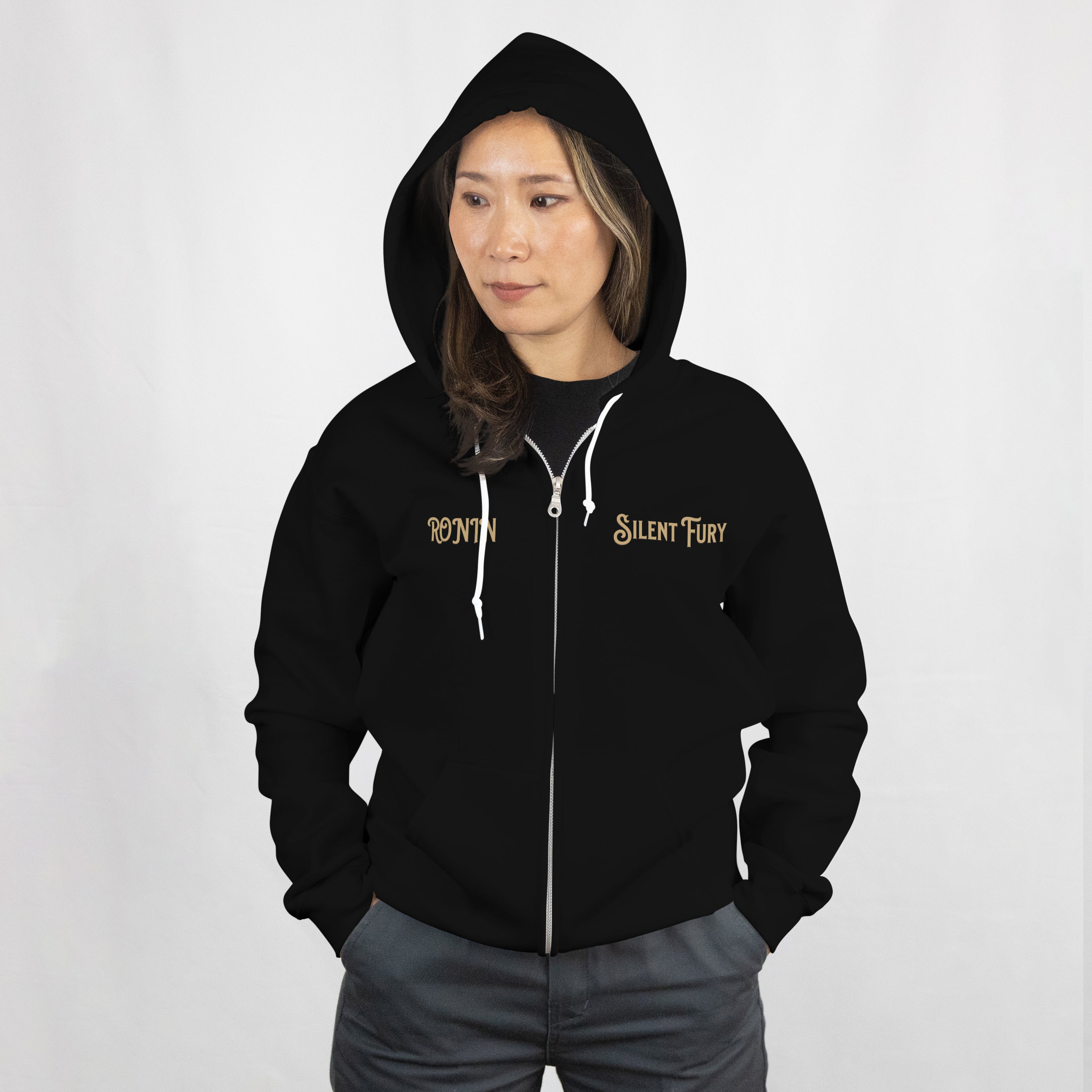 "Silent Fury" Shinobi Zip-Up Hoodie | Heavyweight 400 GSM Cotton