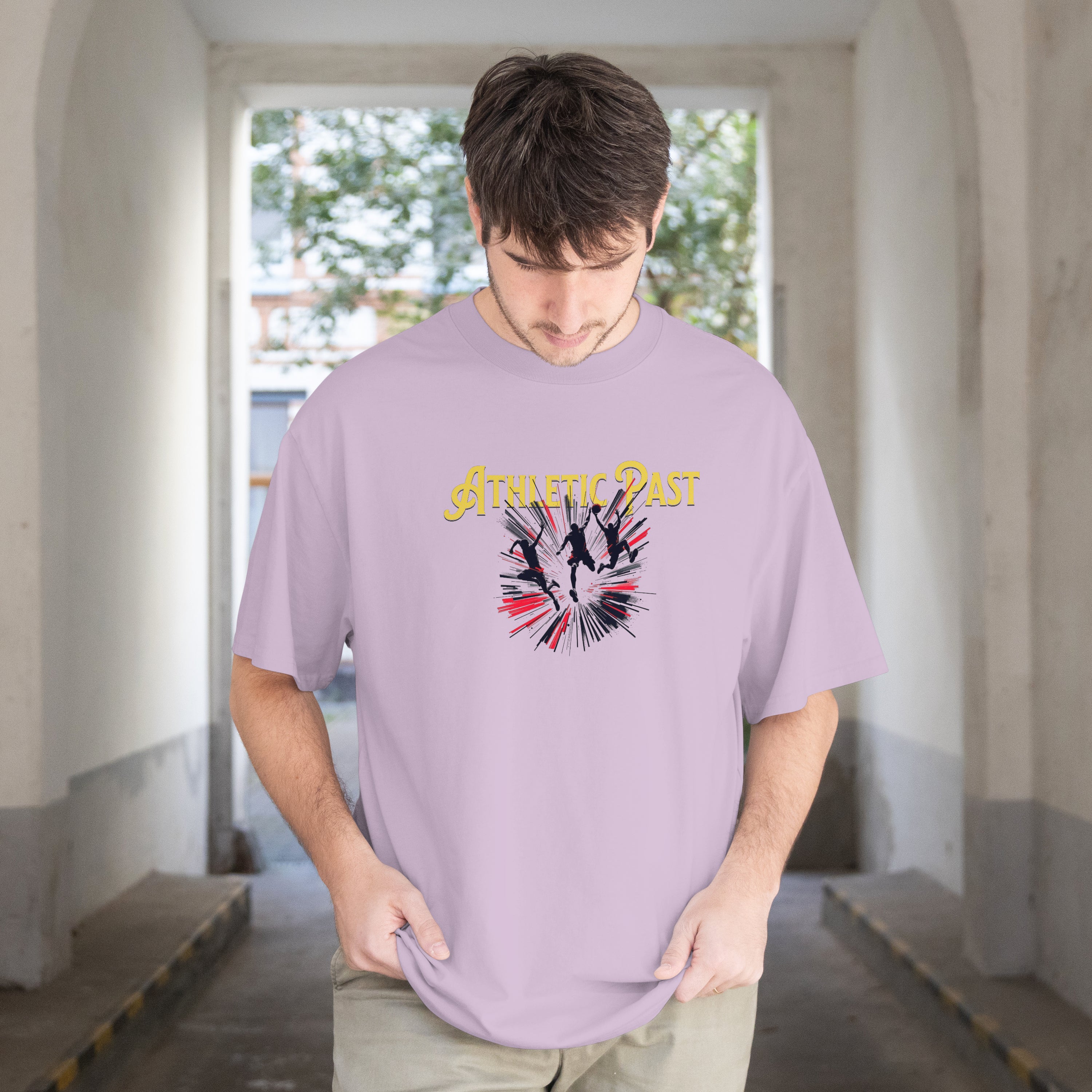 "Athletic Past" Vintage Sports Oversized T-Shirt | 100% cotton (180 GSM)