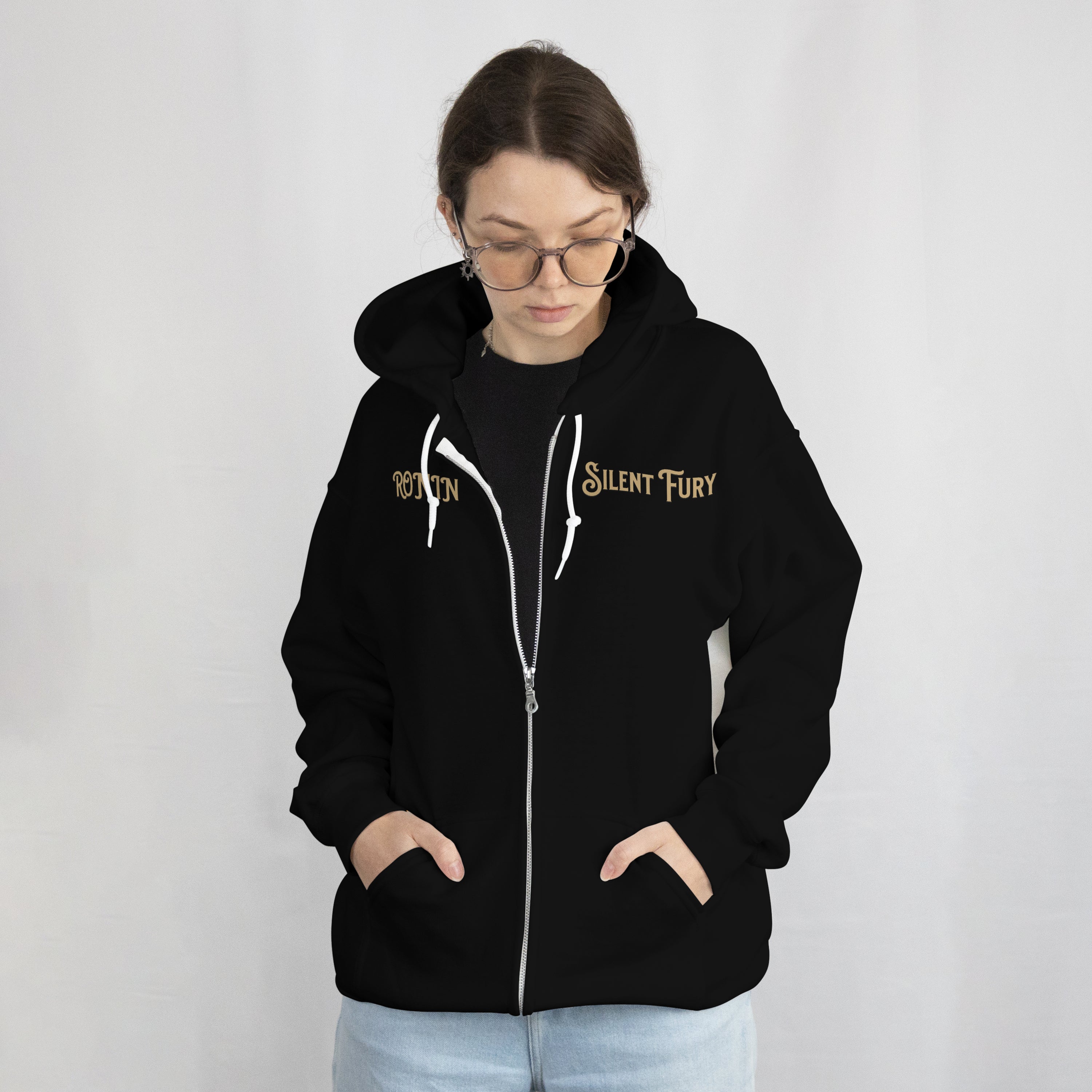 "Silent Fury" Shinobi Zip-Up Hoodie | Heavyweight 400 GSM Cotton