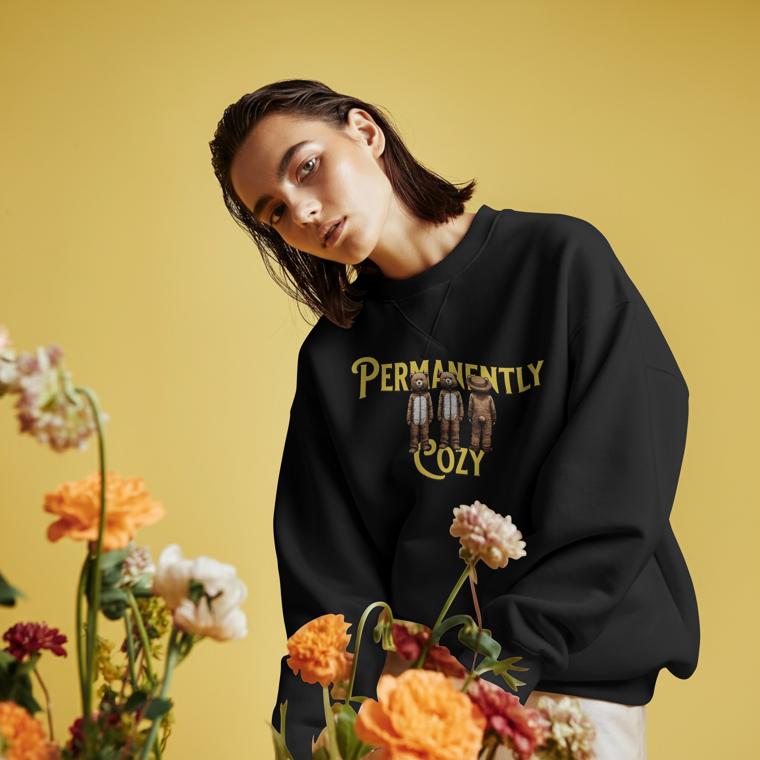 Permanently Cozy Sweatshirt | Unisex Oversized Sweatshirt | 90% Cotton (400 GSM)