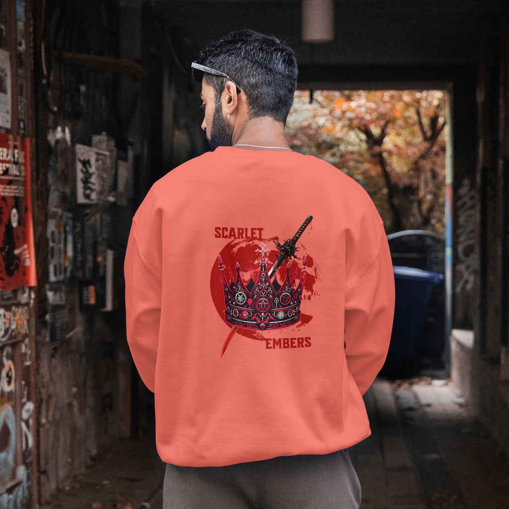 Scarlet Embers Oversized Unisex Sweatshirt