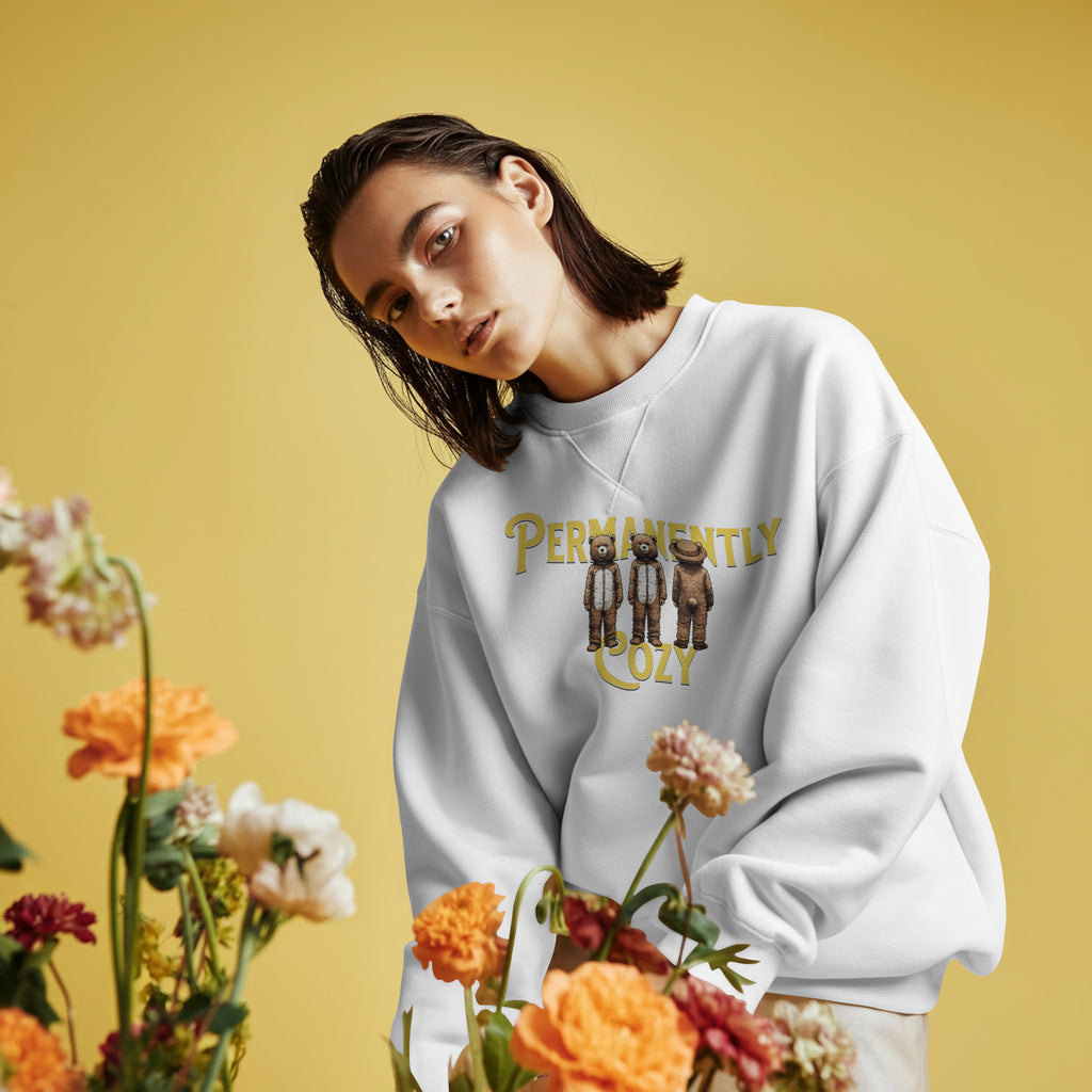 Permanently Cozy Sweatshirt | Unisex Oversized Sweatshirt | 90% Cotton (400 GSM)